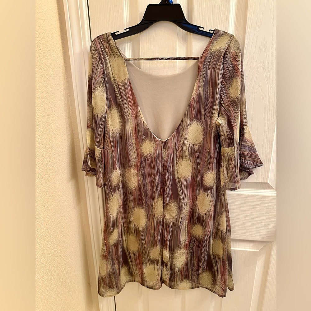 Chic Multicolor Patterned Dress - image 2